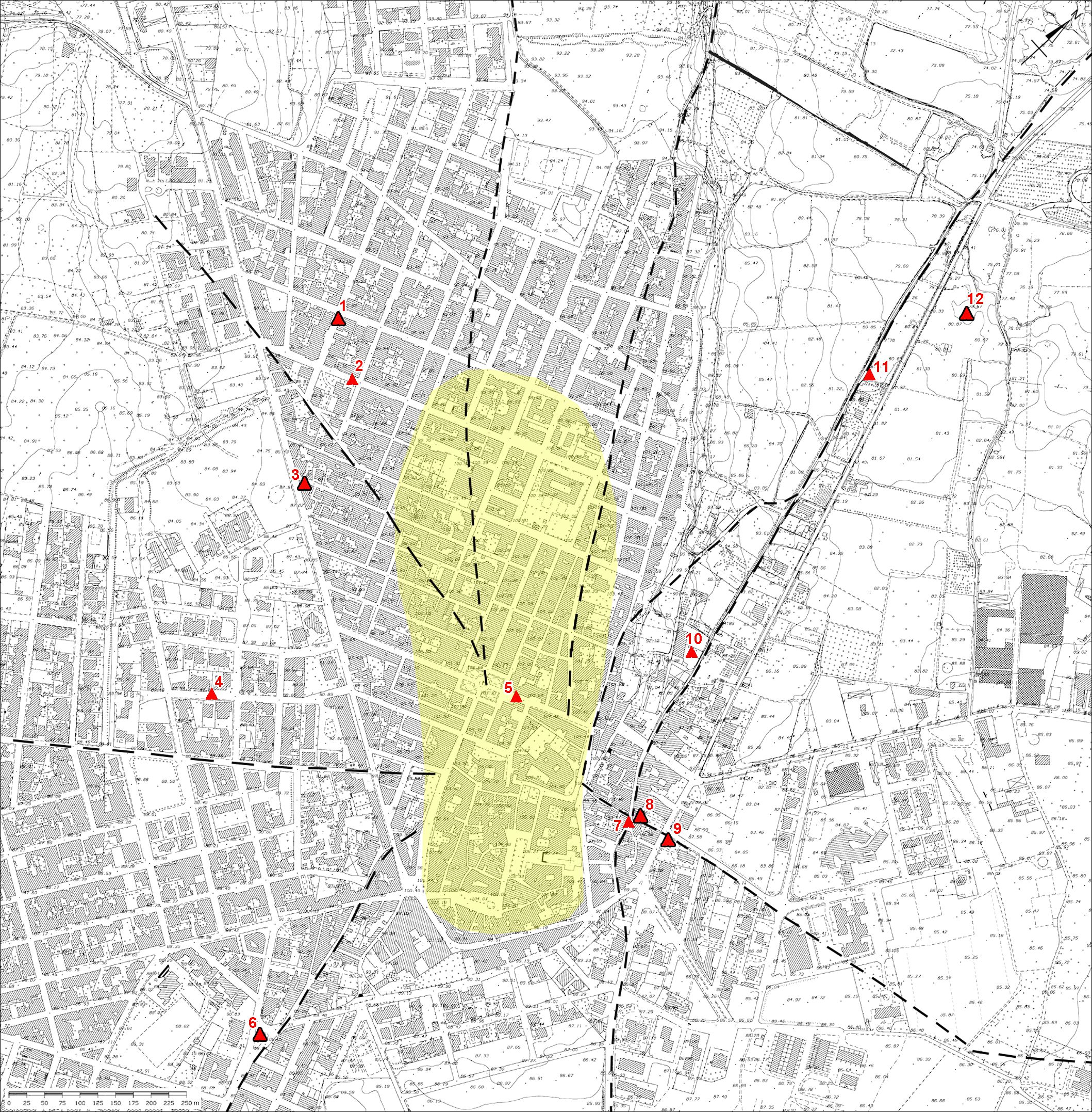 Fig. 1. Distribution map of the 6th-5th century necropolises. B.C.; those whose grave goods are exhibited in the Museum are highlighted.