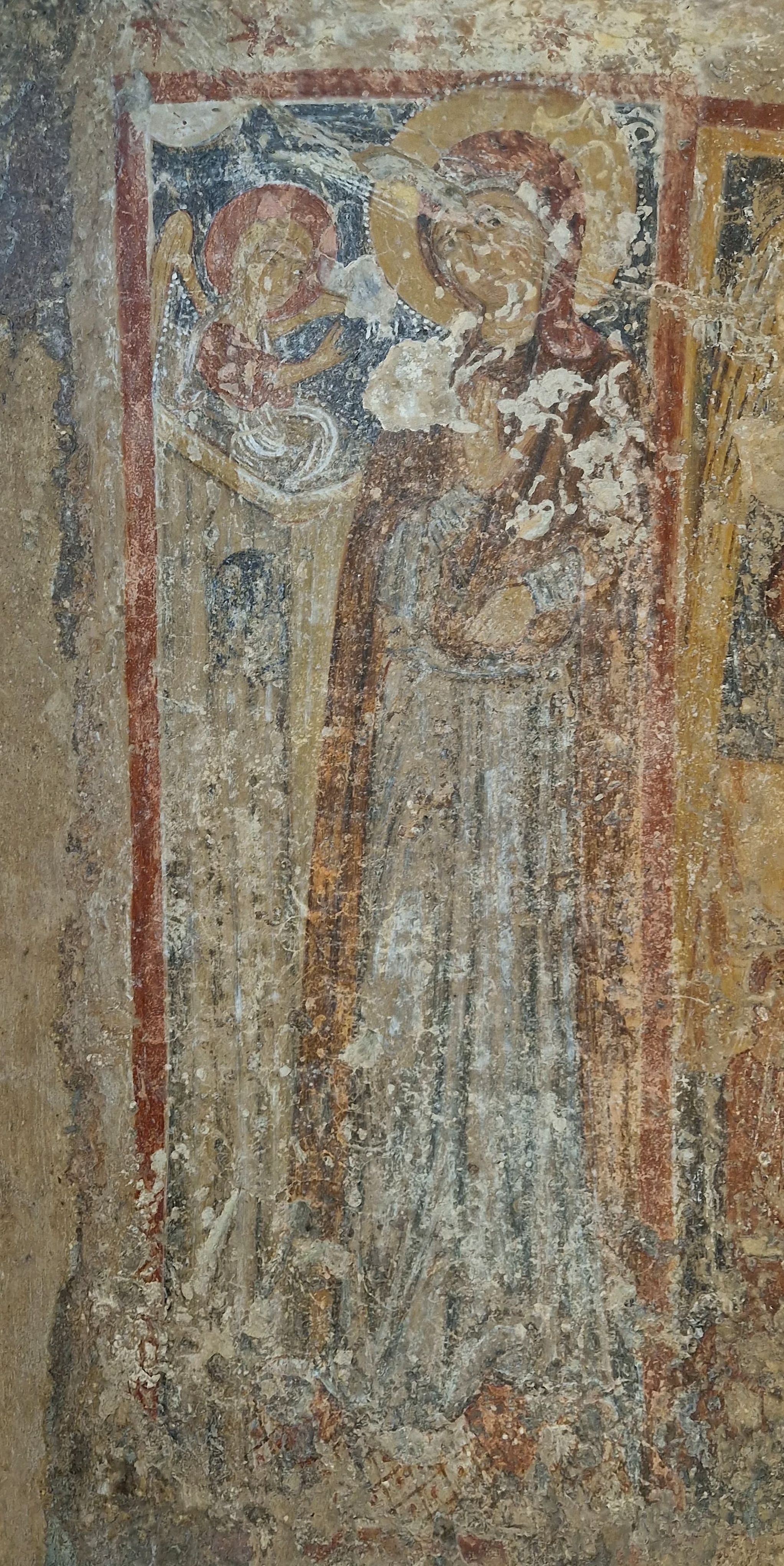 Fig. 3. Crypt of the Crucifix: Annunciation scene.