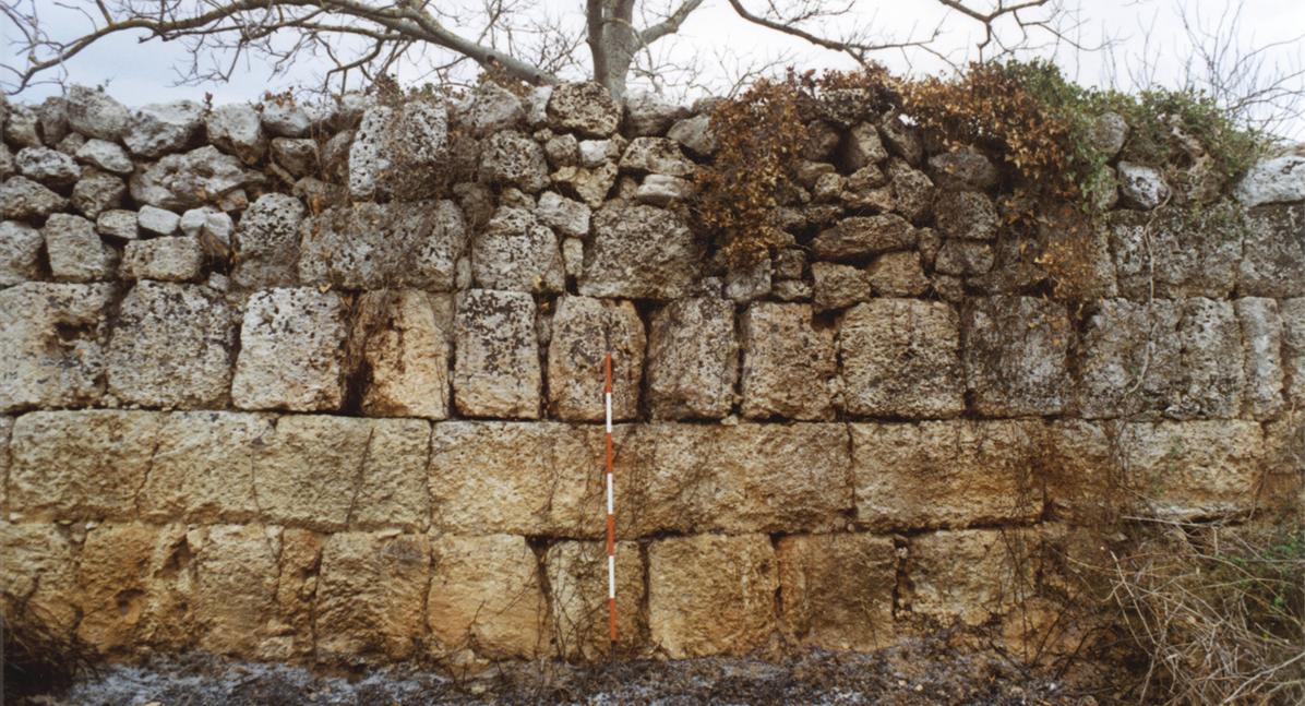 Fig. 3. Section of the walls visible in the Porchiano area.